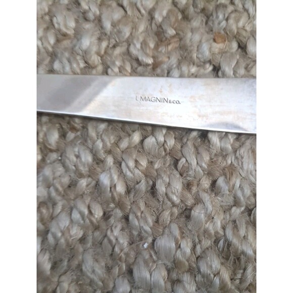 I. Magnin Silver Plated Salad Servers Large Fork Spoon MCM 1950s 1940s Vintage - Picture 8 of 8